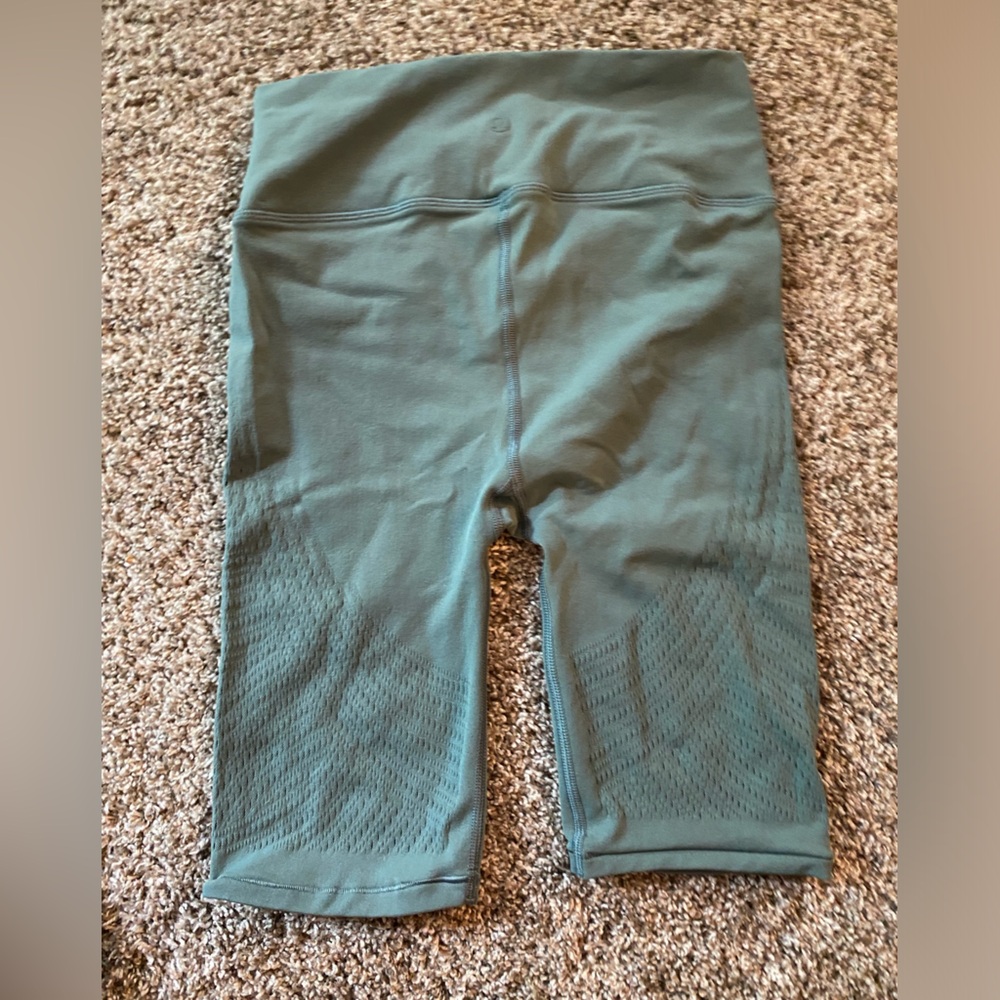 lululemon athletica Green High-Waist Bike Shorts